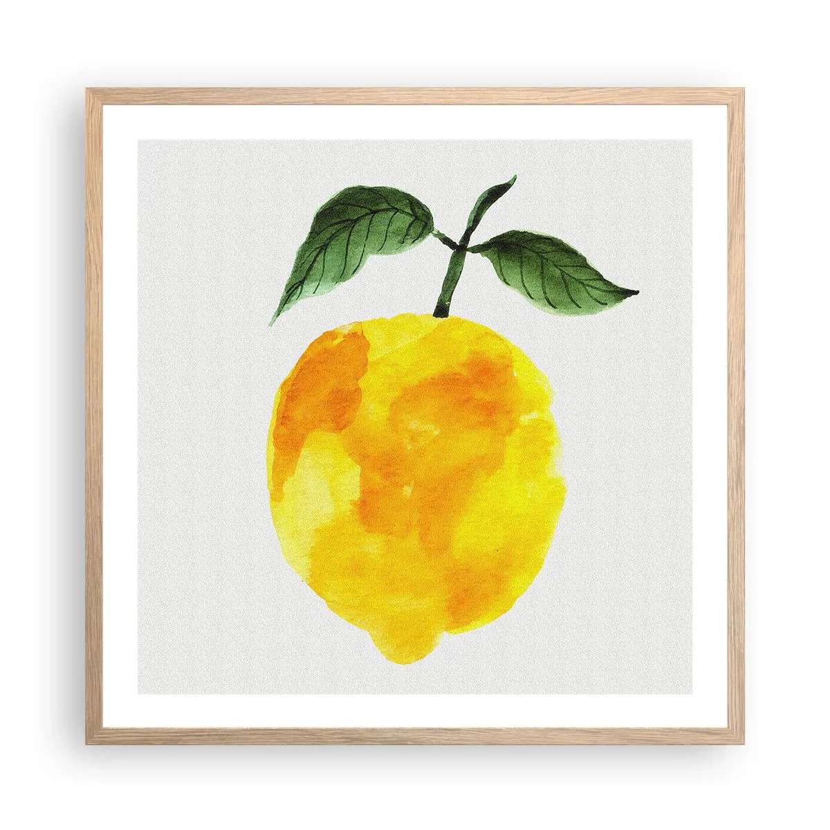 Poster în ramă de stejar deschis - Cum să simțiți gustul soarelui - 60x60 cm