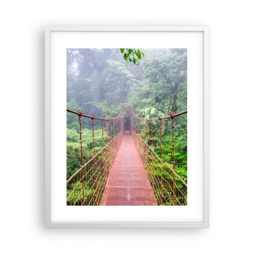 Poster în ramă albă - Suspendat deasupra coroanelor arborilor - 40x50 cm
