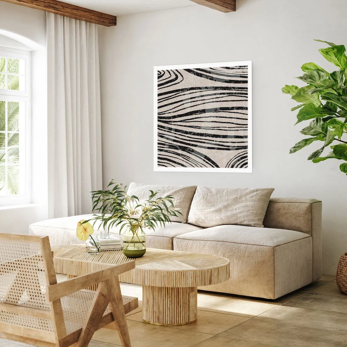 Poster - Deversare de linii - 50x50 cm