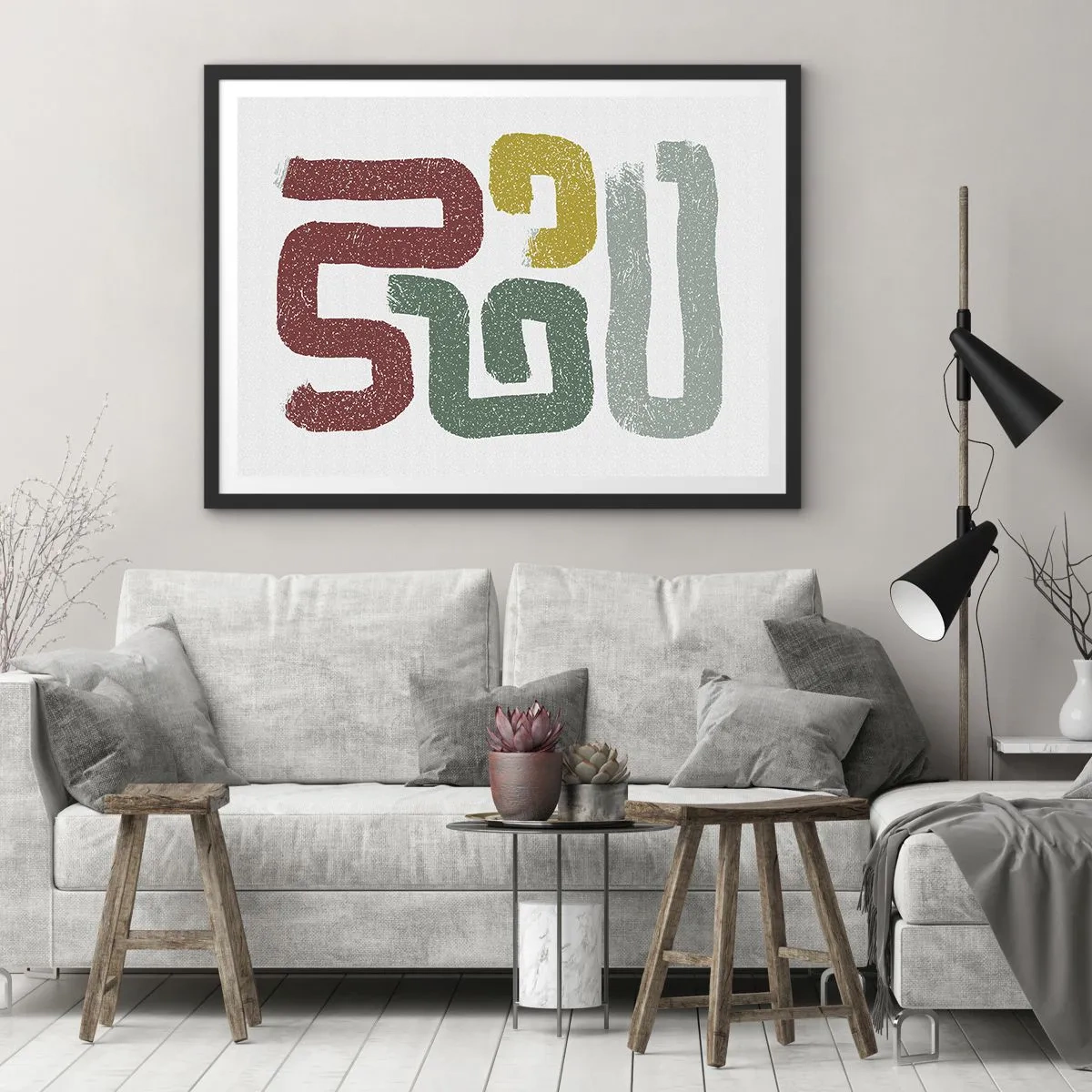 Poster în ramă neagră - Într-o limbă necunoscută - 70x50 cm