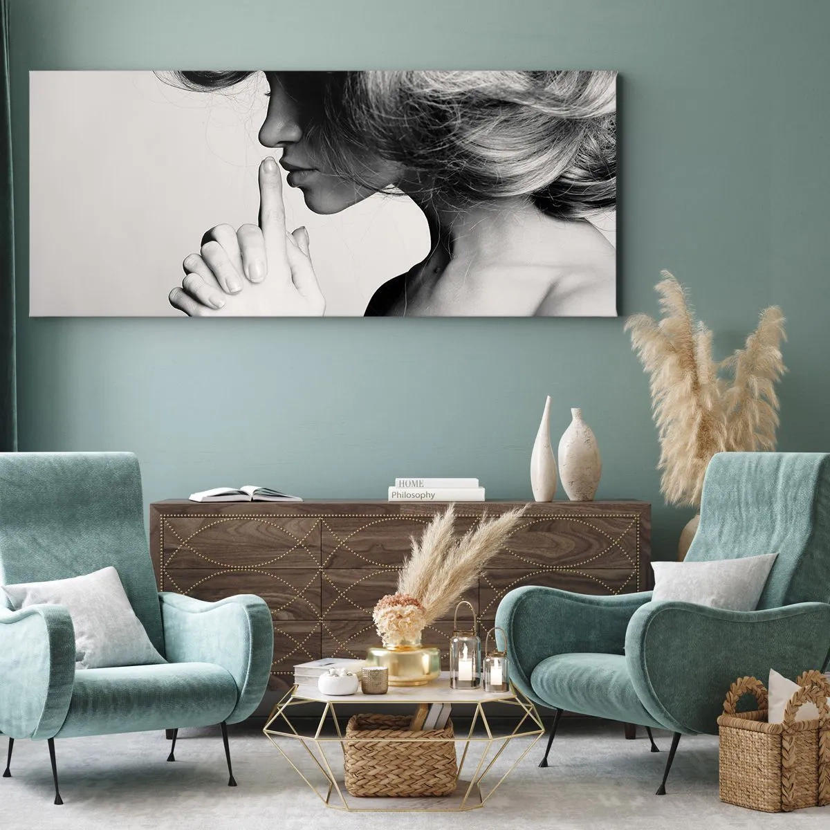 Tablou pe pânză - Ascultă-te pe tine însuți - 90x30 cm