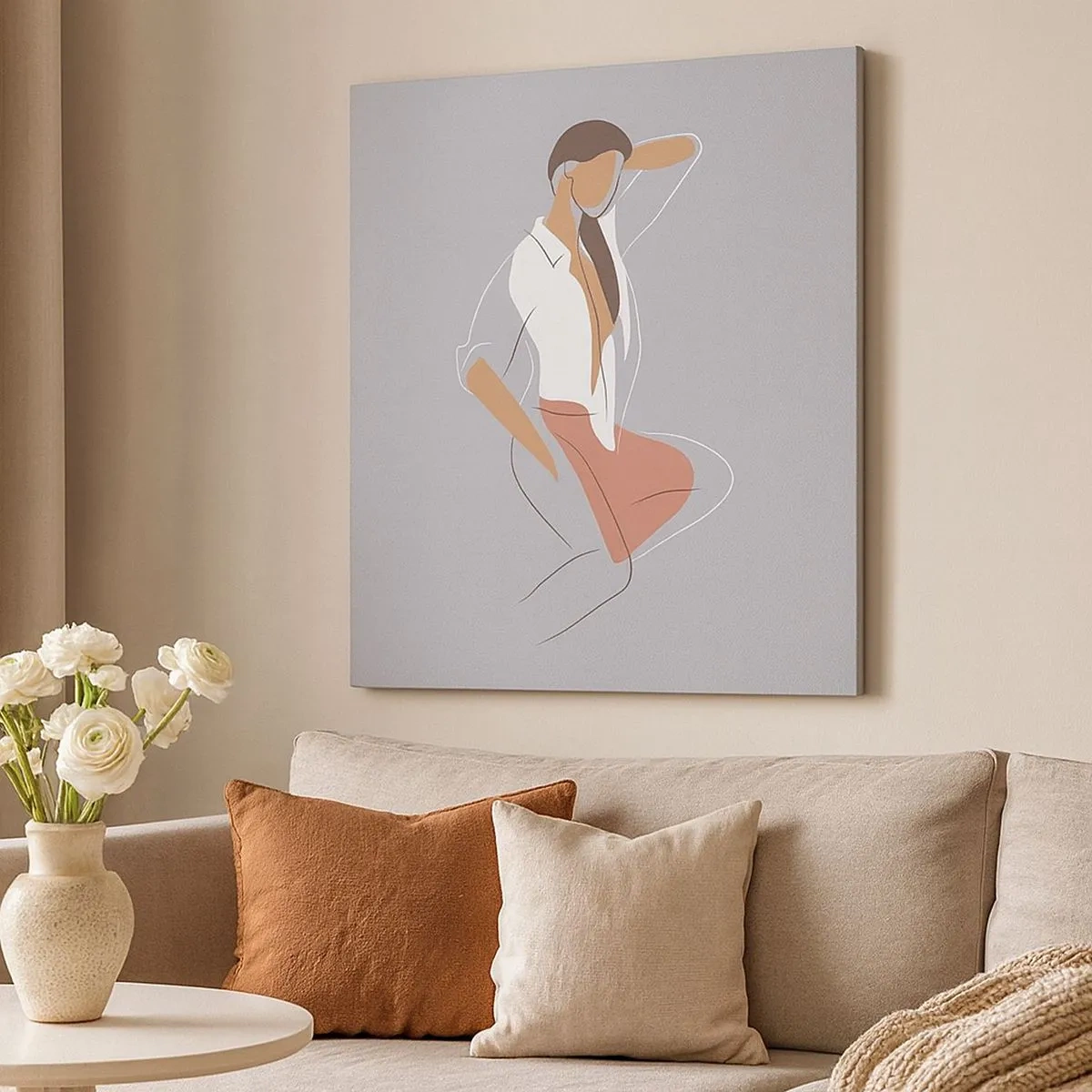 Tablou pe pânză - Schiță de farmec - 30x30 cm