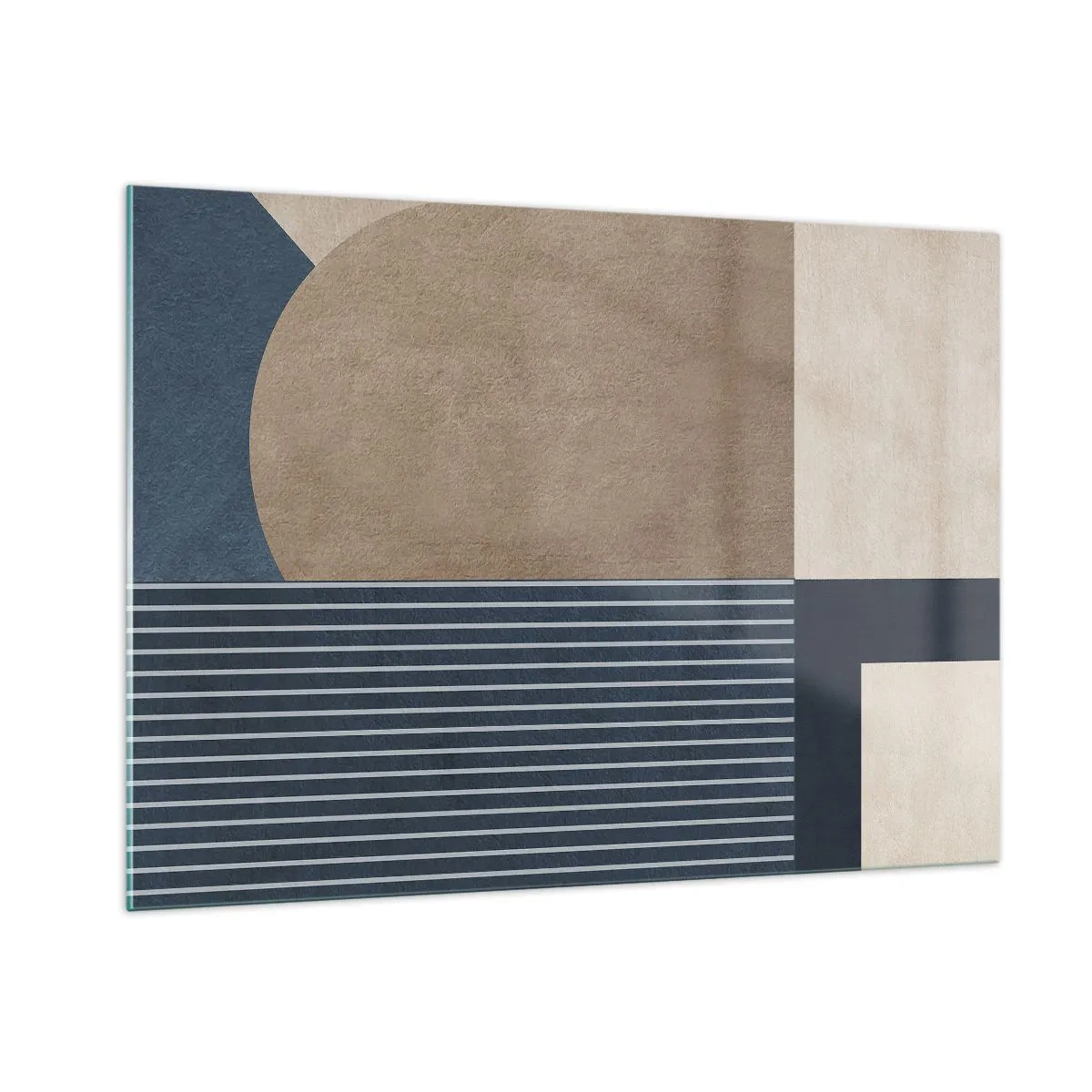 Tablou pe sticlă - Compoziție de simplitate și rotunjime - 100x70 cm