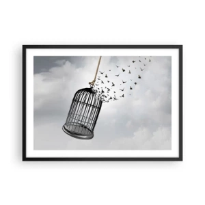 Poster în ramă neagră - Credință...Speranță...Libertate! - 70x50 cm