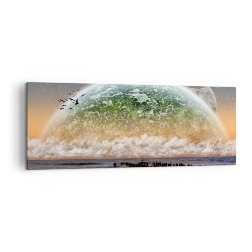 Tablou pe pânză - Și lumea a ieșit din apă - 140x50 cm