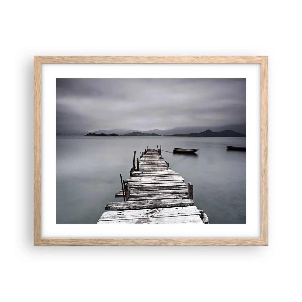 Poster în ramă de stejar deschis - Poți pleca mâine - 50x40 cm