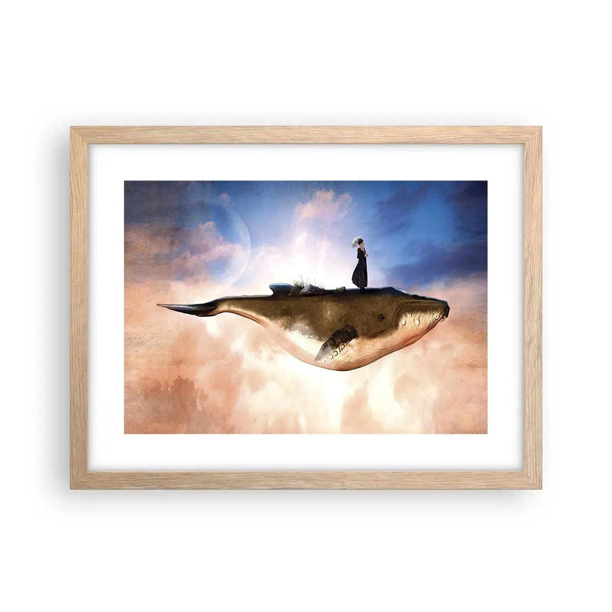 Poster în ramă de stejar deschis - O călătorie suprarealistă - 40x30 cm