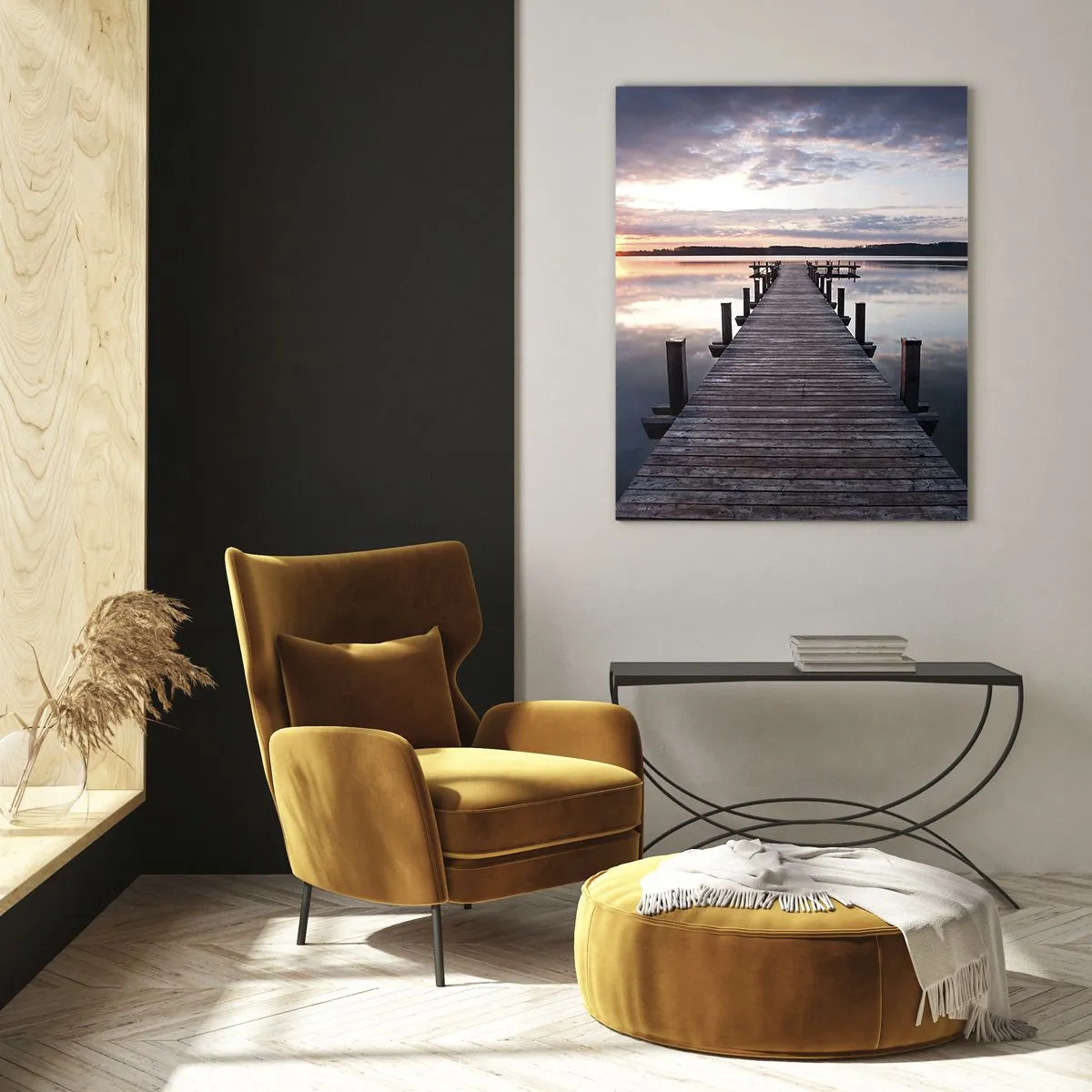 Tablou pe sticlă - Granița tăcută dintre zi și noapte - 50x70 cm