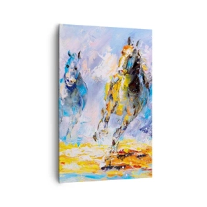 Tablou pe pânză - Galopând prin strălucire - 80x120 cm