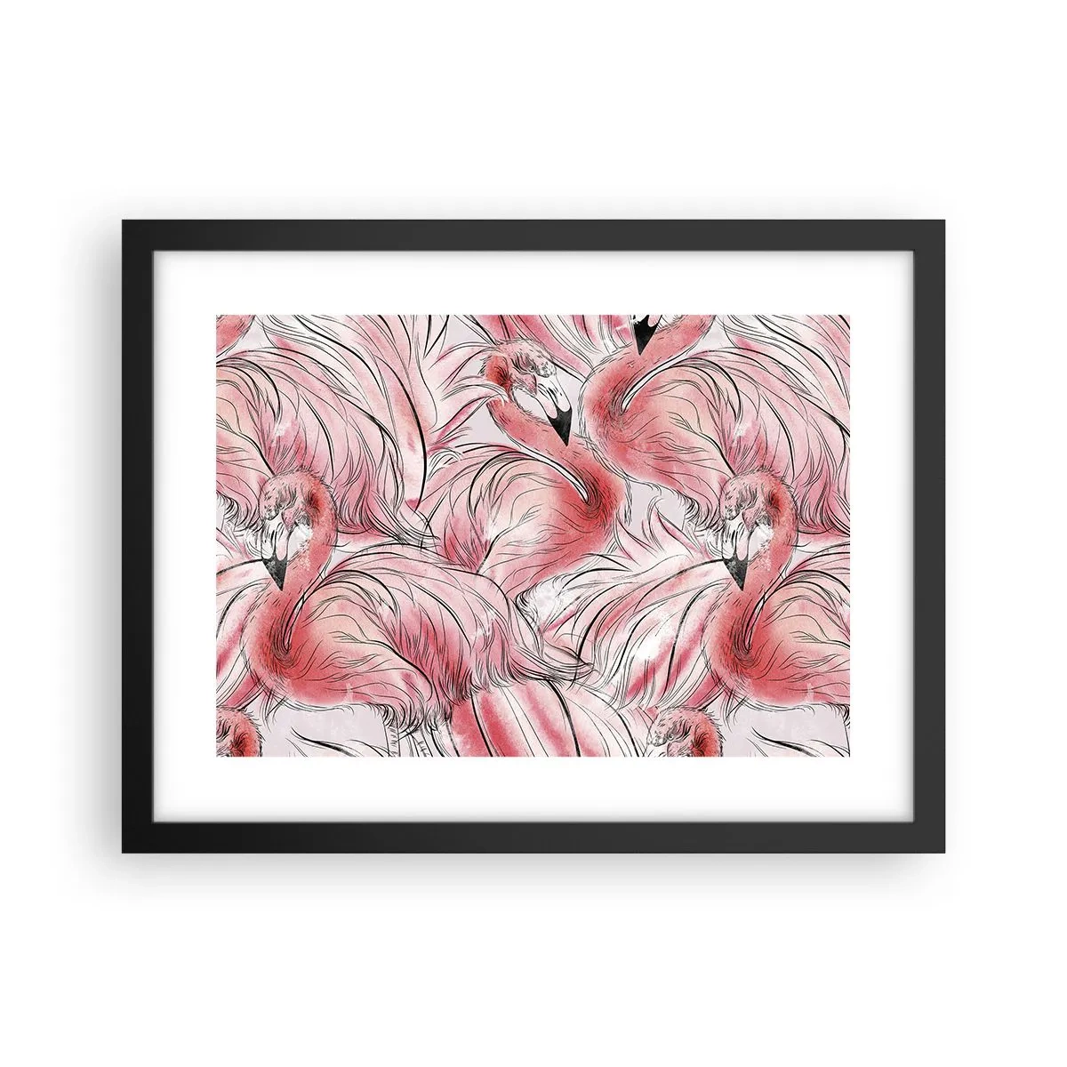 Poster în ramă neagră - Corpul de balet al păsărilor - 40x30 cm