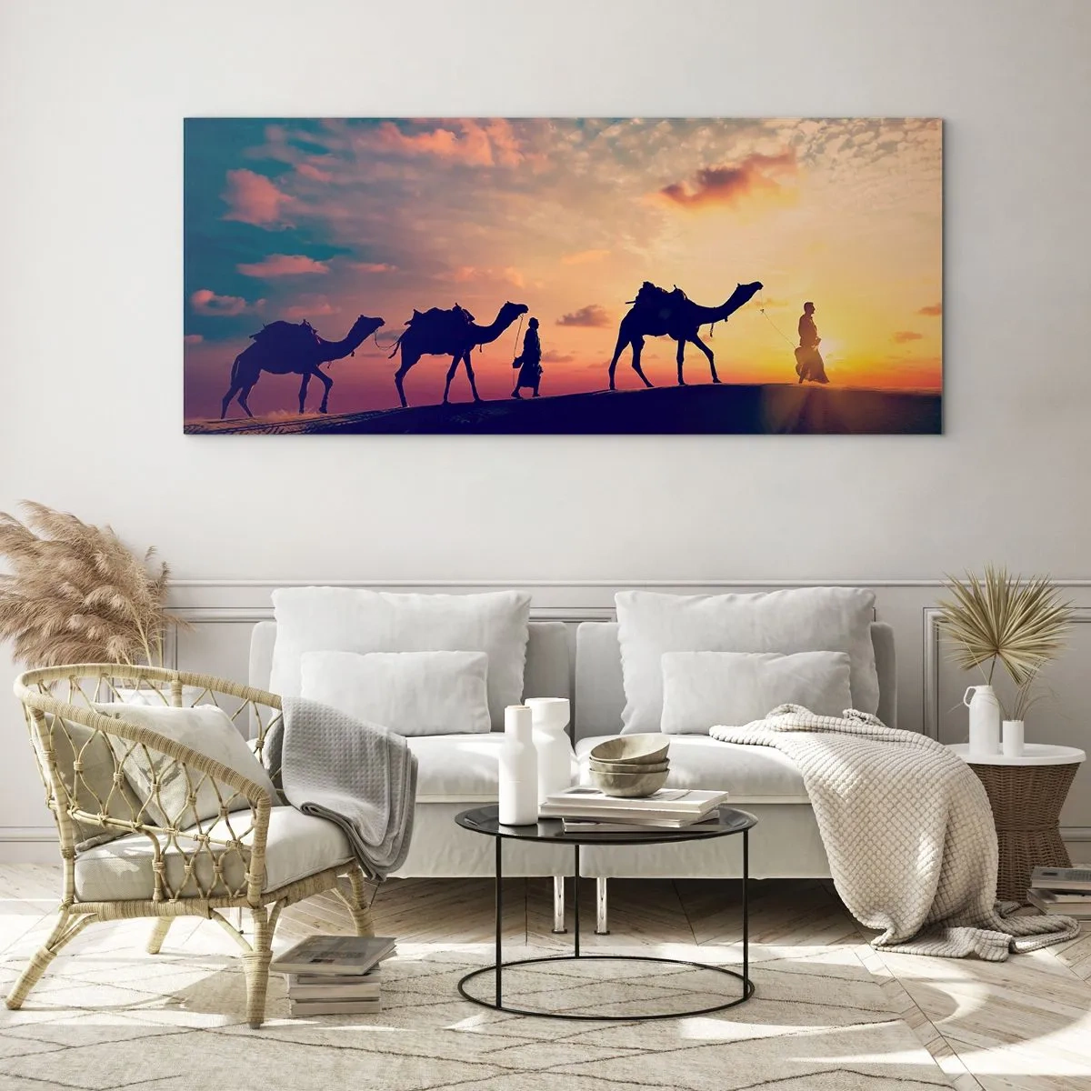 Tablou pe sticlă - Spiritul misterios al Orientului - 120x50 cm
