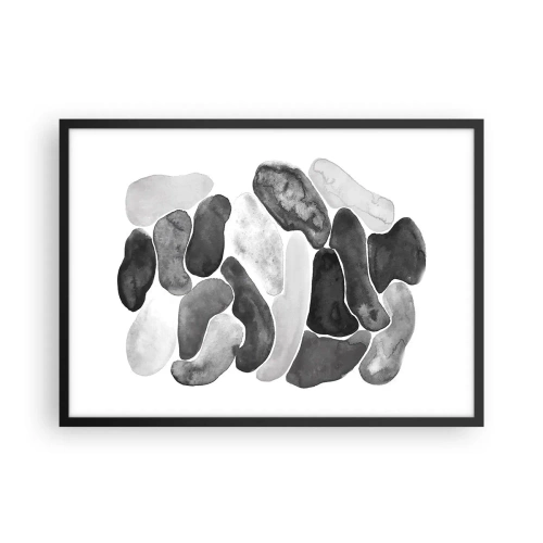 Poster în ramă neagră - Abstracție pietroasă - 70x50 cm