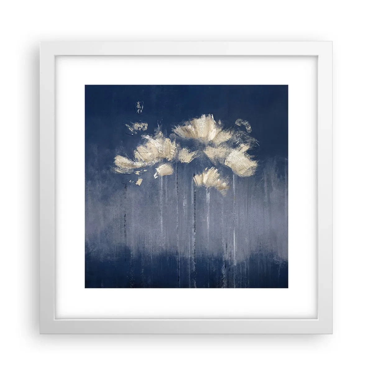 Poster în ramă albă - Ca petalele în vânt - 30x30 cm