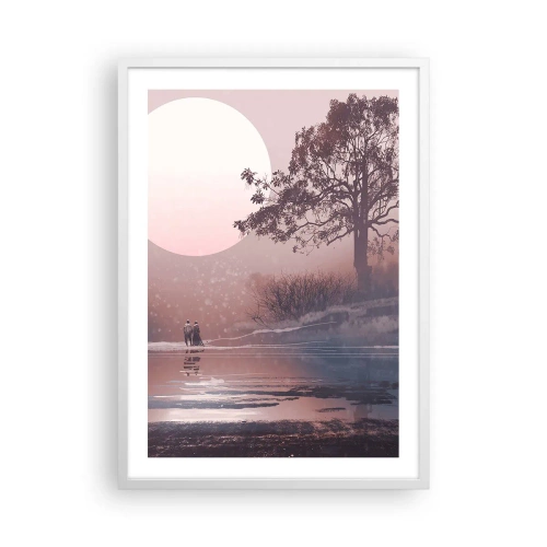 Poster în ramă albă - Minuni nocturne - 50x70 cm