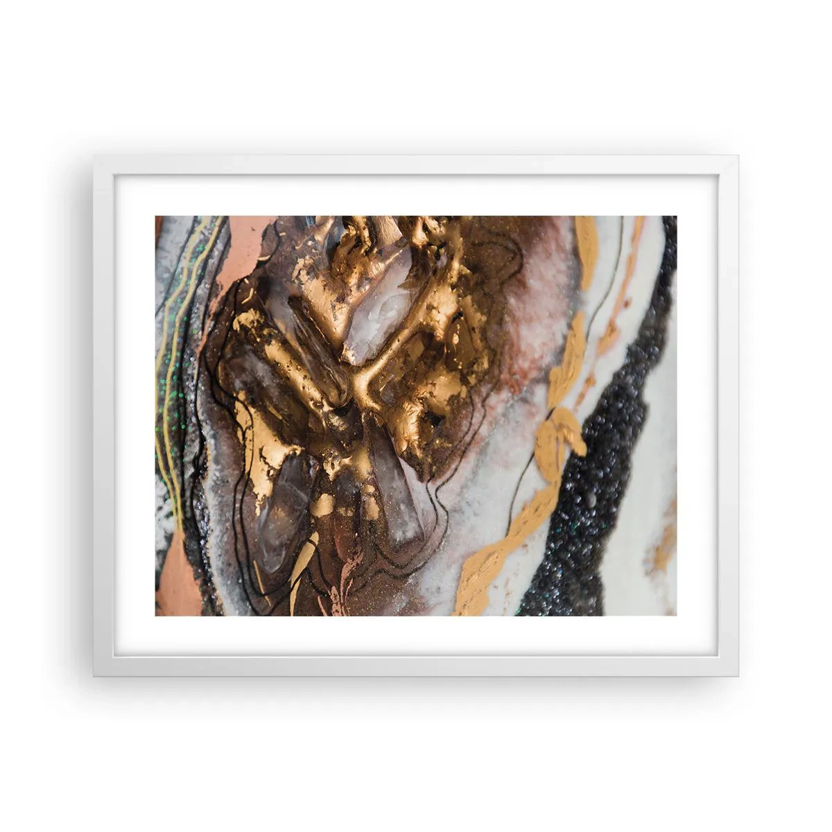 Poster în ramă albă - Elementul pământ - 50x40 cm