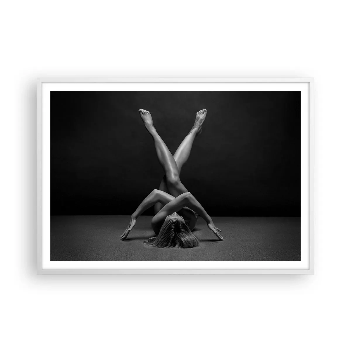 Poster în ramă albă - Geometria nudității - 100x70 cm
