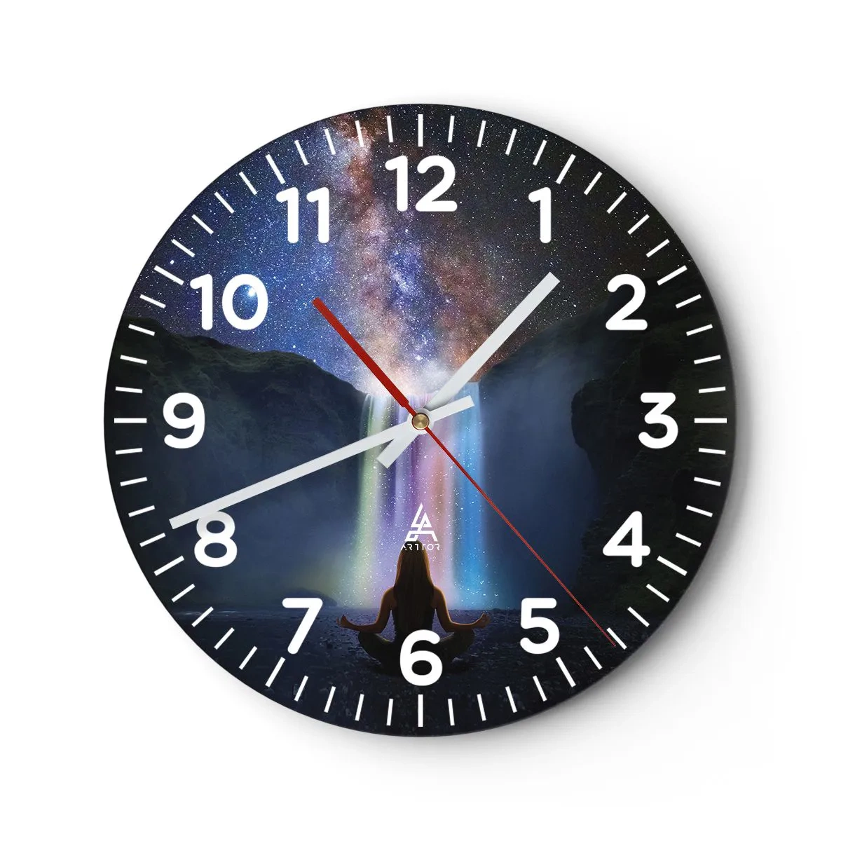 Ceas de perete - Ceas pe sticlă - Armonie absolută - 40x40 cm