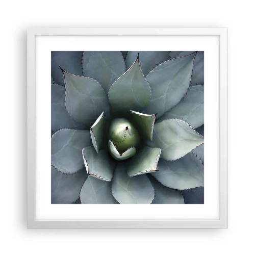 Poster în ramă albă - Momește și avertizează - 40x40 cm