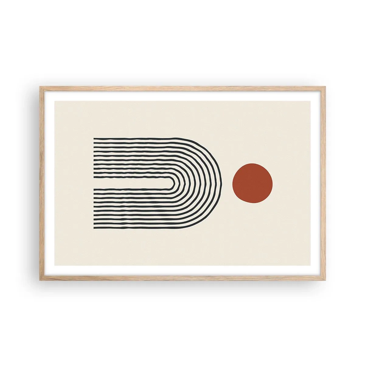 Poster în ramă de stejar deschis - Magnetismul formelor și al culorilor - 91x61 cm