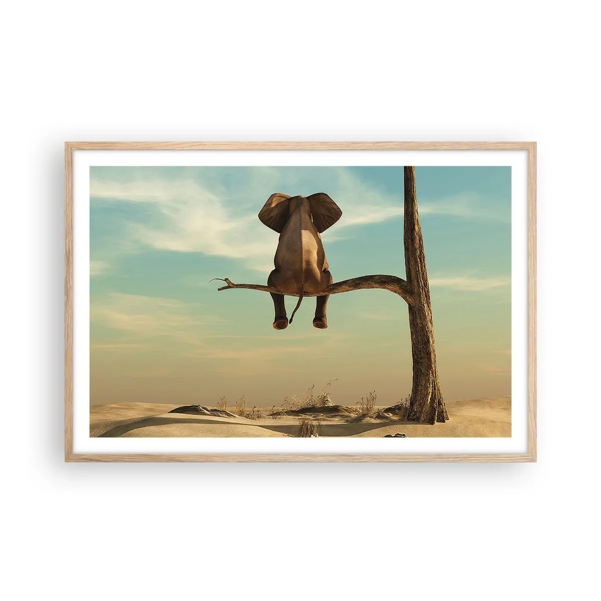 Poster în ramă de stejar deschis - Un nou punct de vedere - 91x61 cm