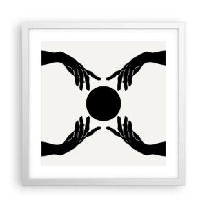 Poster în ramă albă - Semnul secret - 40x40 cm