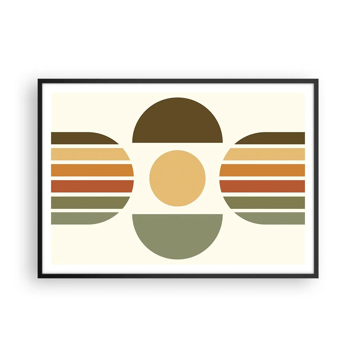 Poster în ramă neagră - În culorile pământului - 100x70 cm