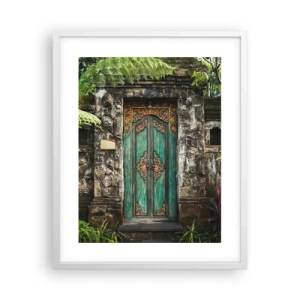 Poster în ramă albă - O ușă către o lume exotică - 40x50 cm