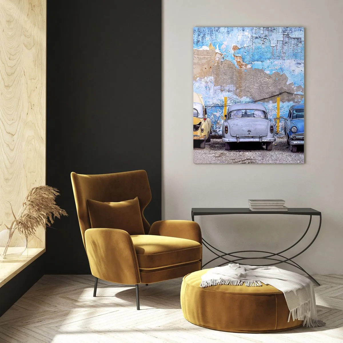 Tablou pe sticlă - Întâlnirea veteranilor - 50x70 cm