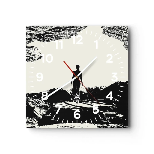 Ceas de perete - Ceas pe sticlă - O nouă înfățișare - 30x30 cm