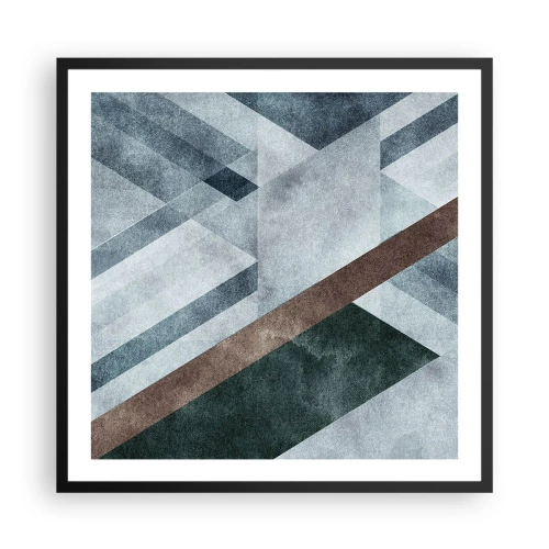 Poster în ramă neagră - Eleganța sofisticată a geometriei - 60x60 cm