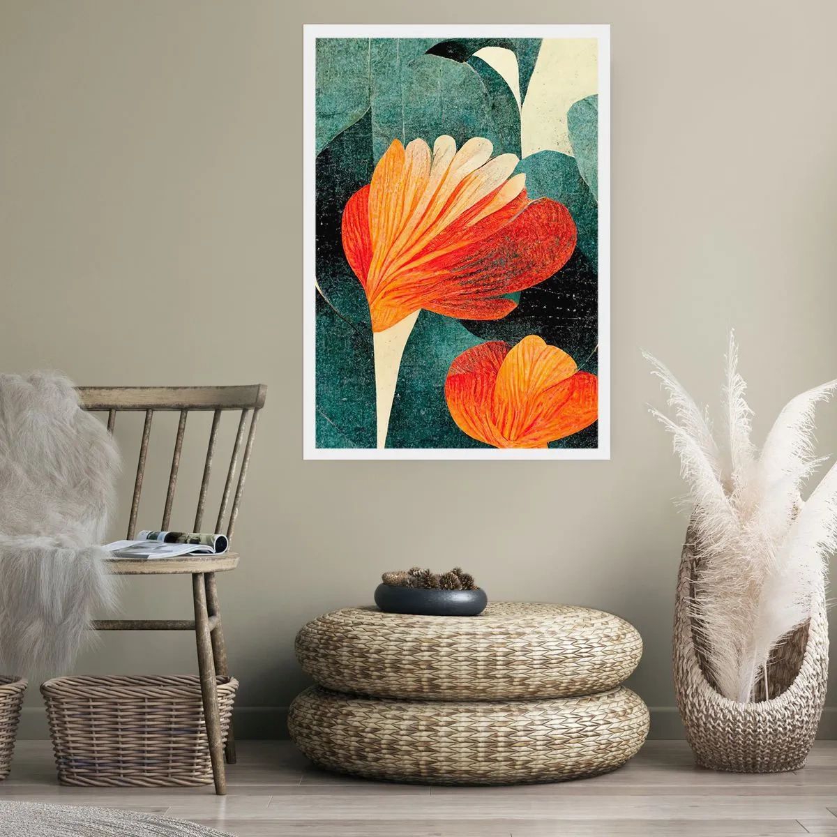 Poster - Căldura de la tropice și răcoarea verdeței - 70x100 cm