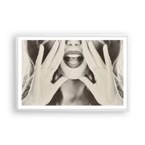 Poster în ramă albă - Vin imediat! - 91x61 cm