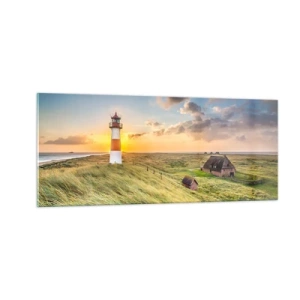 Tablou pe sticlă - Între valuri - 100x40 cm