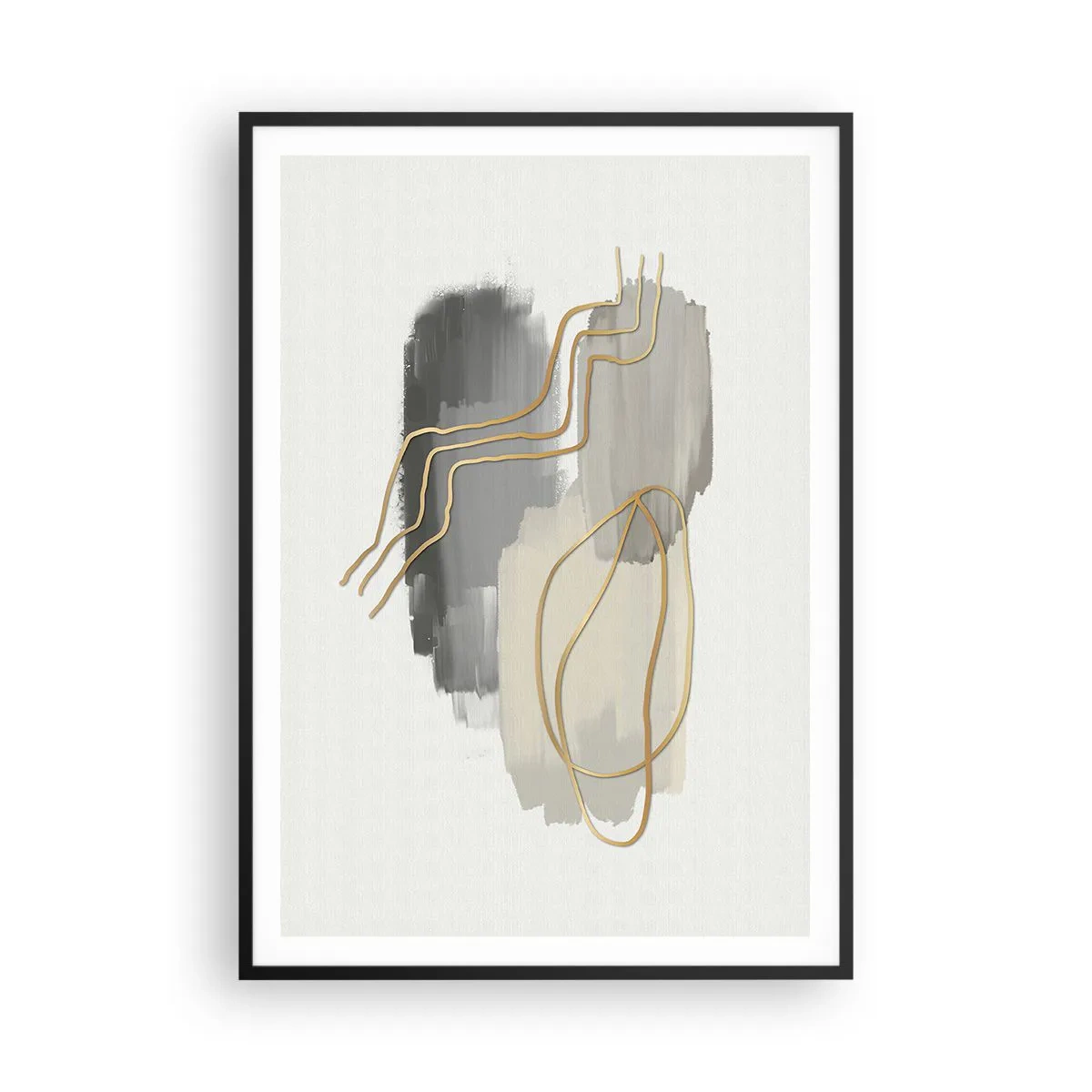 Poster în ramă neagră - Persistență și mișcare - 70x100 cm