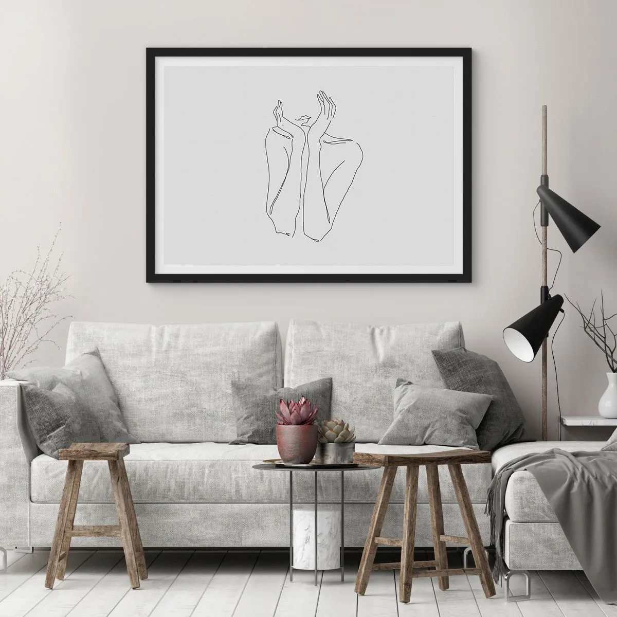 Poster în ramă neagră - La ce visează fetele - 70x50 cm