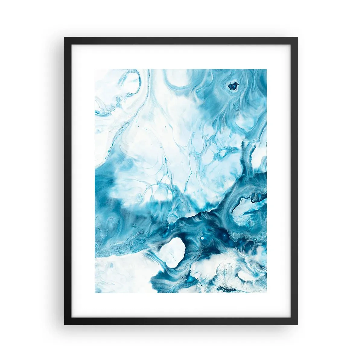 Poster în ramă neagră - Concert de nuanțe de albastru - 40x50 cm