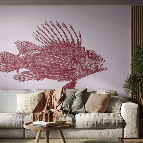 Tapet Standard Eco - Un locuitor al apelor exotice - Peşte, Peștele leu, Tropical - 250x175 cm
