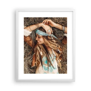 Poster în ramă albă - În drum spre vara iubirii - 40x50 cm