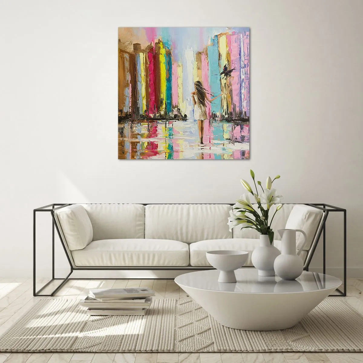 Tablou pe sticlă - Urmați-mă - 60x60 cm