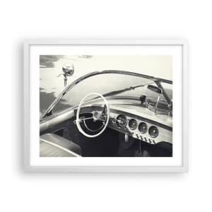 Poster în ramă albă - E timpul pentru cei bogați - 50x40 cm