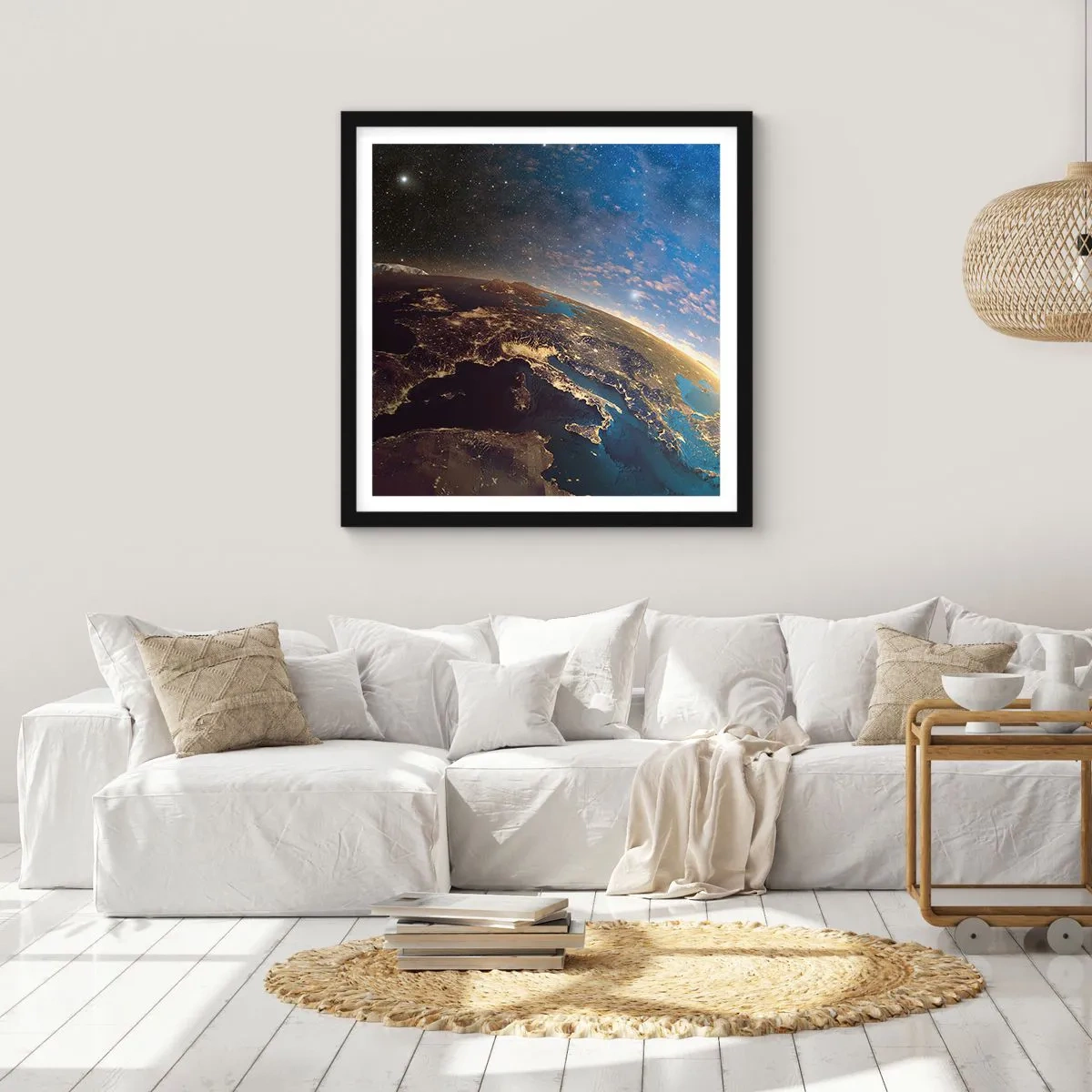 Poster în ramă neagră - Să ne privim de la distanță - 40x40 cm