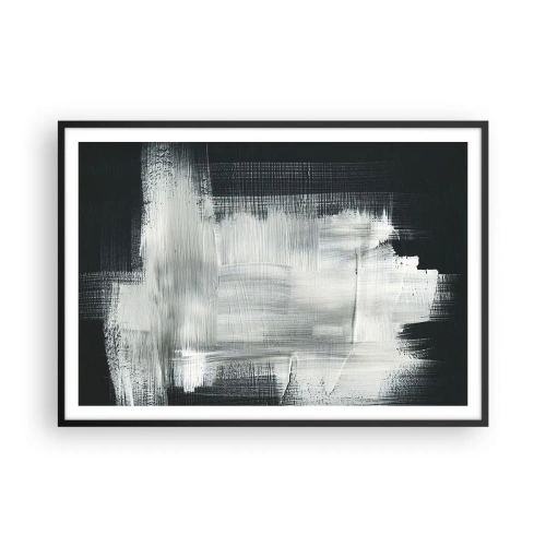 Poster în ramă neagră - Țesut vertical și orizontal - 100x70 cm