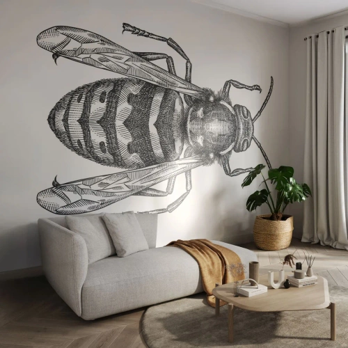 Tapet Premium Sand - De pe o planetă de insecte - Viespe, Insectă, Minimalist - 400x280 cm