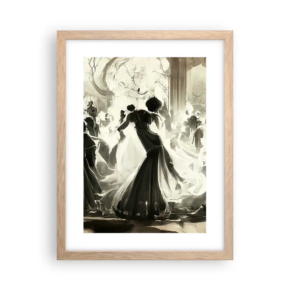 Poster în ramă de stejar deschis - Marea mascaradă - 30x40 cm