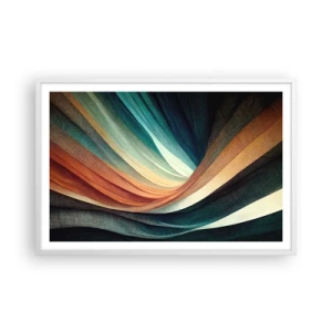 Poster în ramă albă - Țesute din culori - 91x61 cm