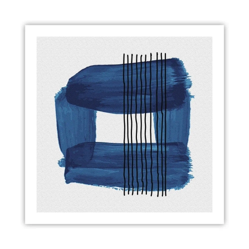 Poster - Compoziție albastru-negru - 60x60 cm