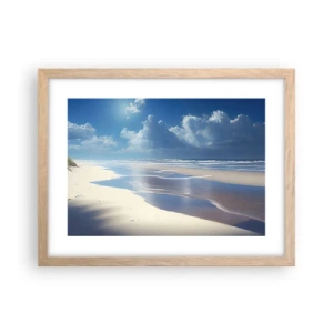 Poster în ramă de stejar deschis - Vacanță în paradis - 40x30 cm