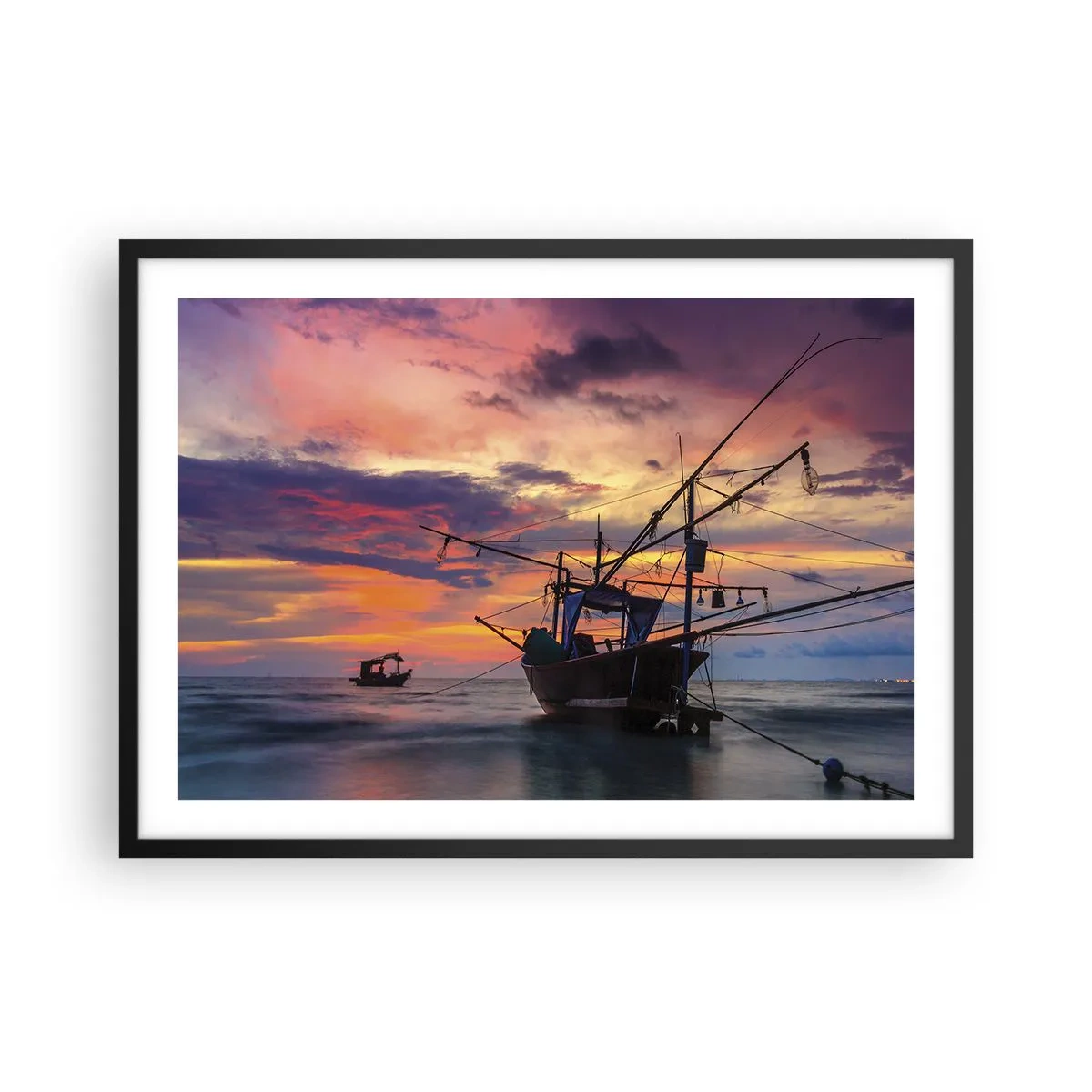 Poster în ramă neagră - O seară exotică - 70x50 cm