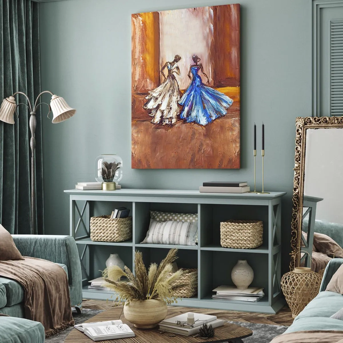 Tablou pe pânză - Duetul fermecător - 55x100 cm