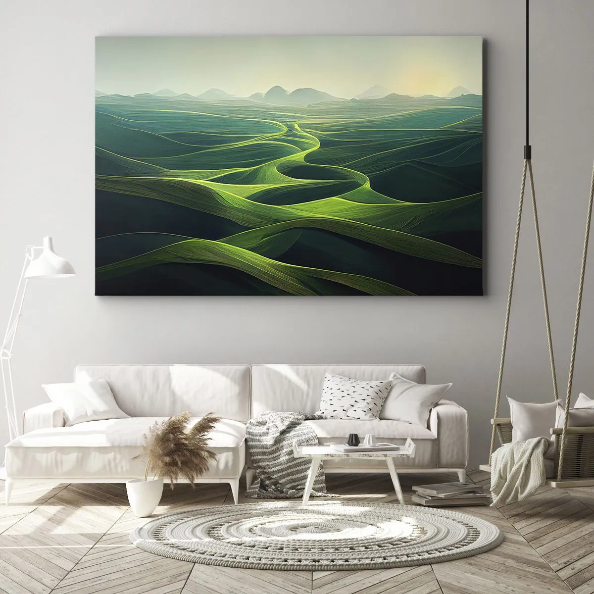 Tablou pe pânză - În văi verzi - 70x50 cm